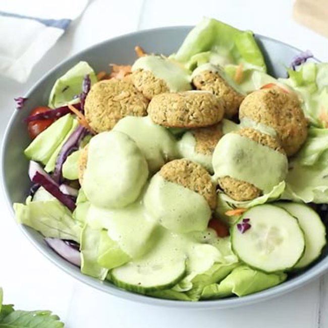 Baked Falafel Salad