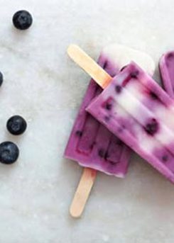 Wild Blueberry & Coconut Popsicles