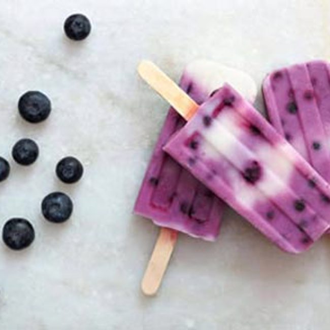 Wild Blueberry & Coconut Popsicles