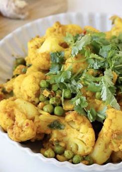 Curried Cauliflower & Peas
