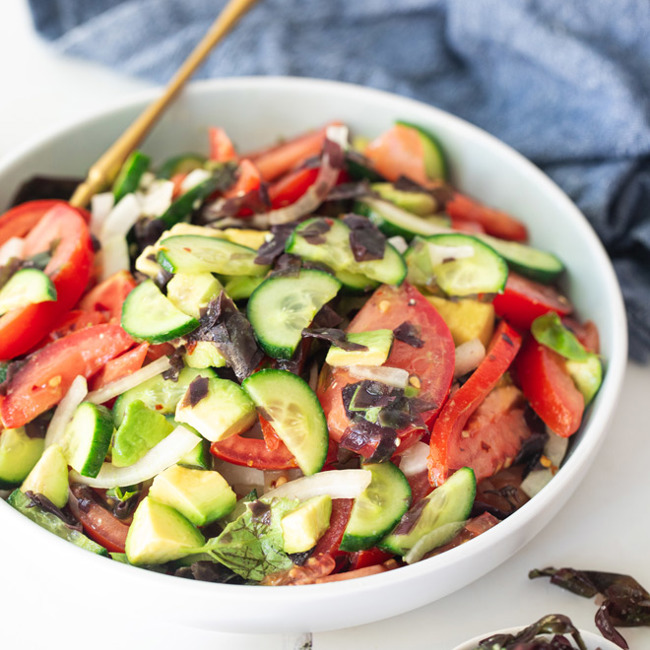 Dulse, Tomato & Avocado Salad 