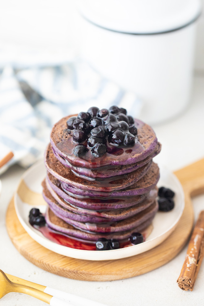 Purple Wild Blueberry Pancakes