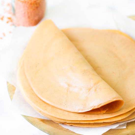 Red Lentil Tortillas