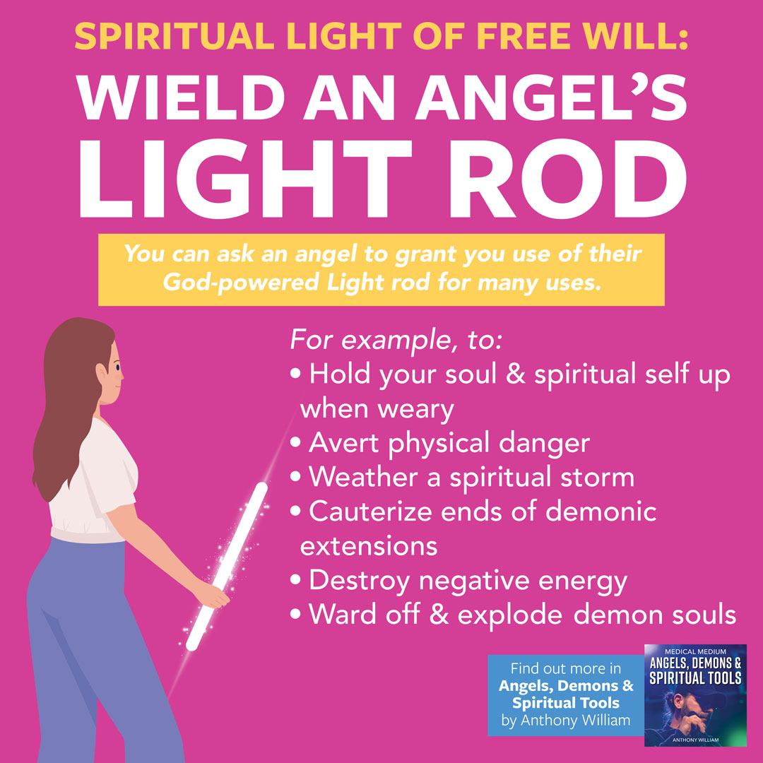 Spiritual Light of Free Will - Wield An Angels Light Rod