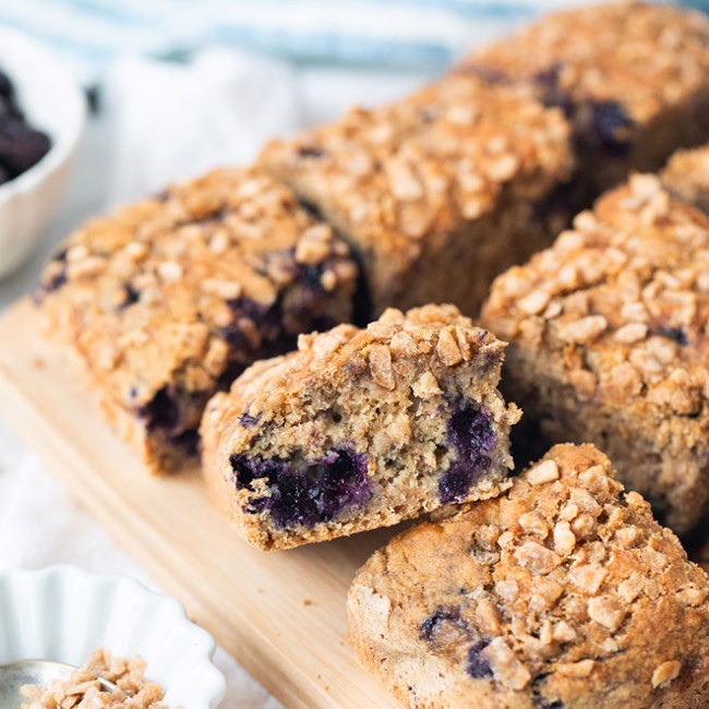 Fat-Free Wild Blueberry Coffee Cake