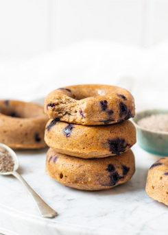 Wild Blueberry Cardamom Donuts