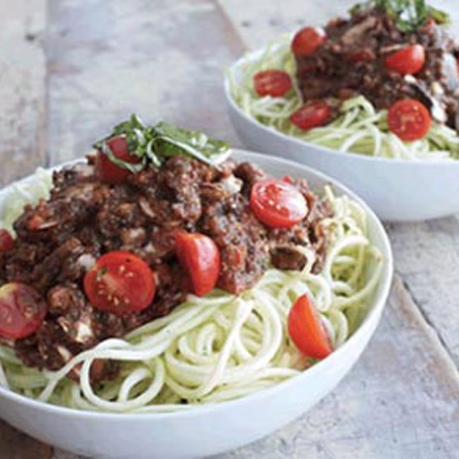 Zucchini Noodle Bolognese