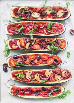 Zucchini Pizza Boats