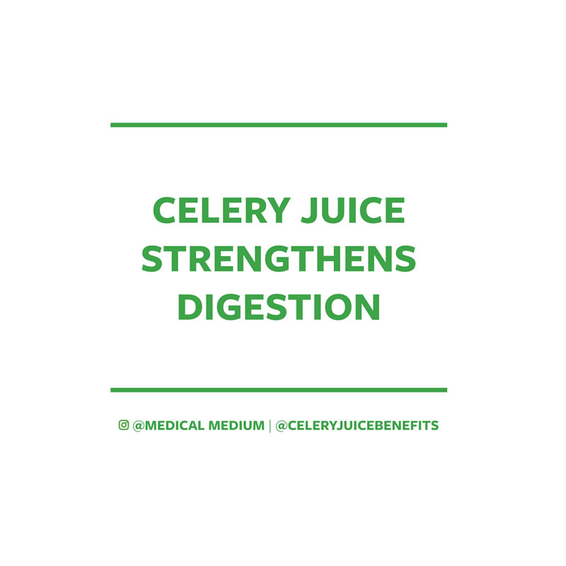 Drinking celery juice strengthens digestion